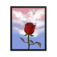 The Dove, The Love & The Rose Framed poster