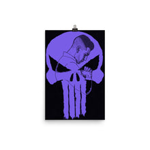 Purple Pun Skull poster