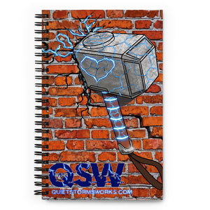 Love Hammer Wall Spiral notebook