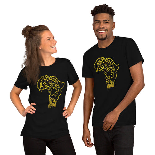 Gold Motherland Warrior King drip Short-Sleeve Unisex T-Shirt
