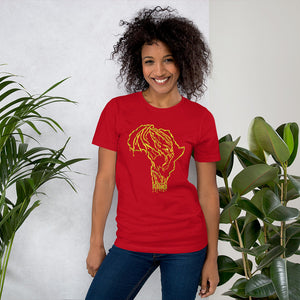 Gold Motherland Warrior King drip Short-Sleeve Unisex T-Shirt